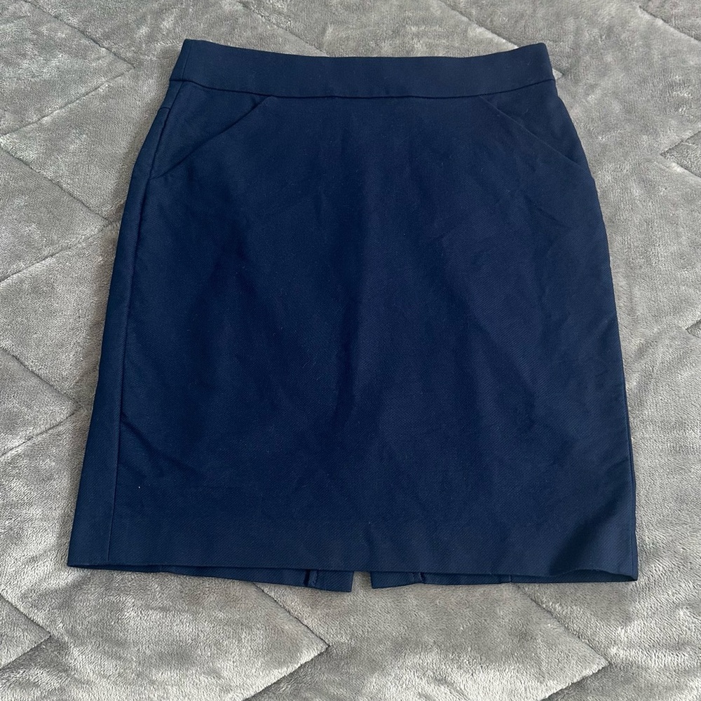 J.Crew Navy Blue Pencil Skirt
